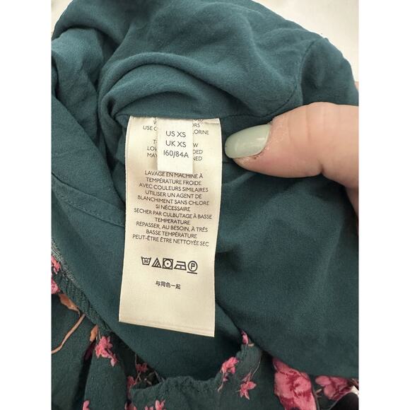 Free People XS Women Flower Fields Mini Tunic FP Dress Floral Oversized 39-9 - Picture 8 of 11